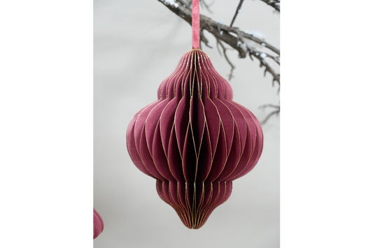Set Of 4 Decorations (15cm) - Red