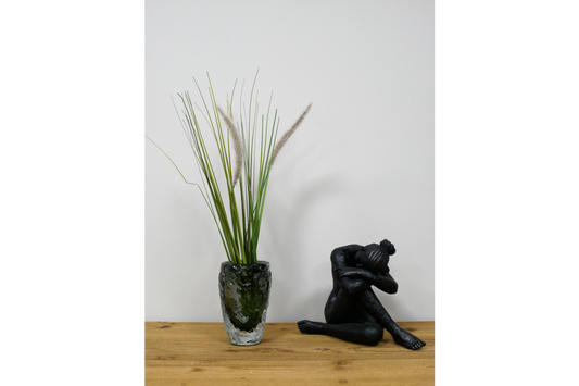 Small Black Glass Vase