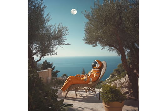 Spaceman Moon Bathing
