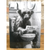 Cow On The Loo - Tin Sign