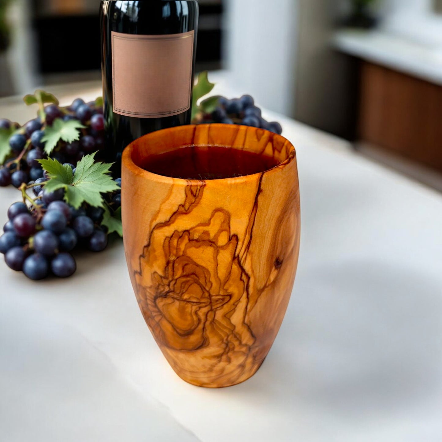 Olive Wood Wooden Drinking Cup | 384ml