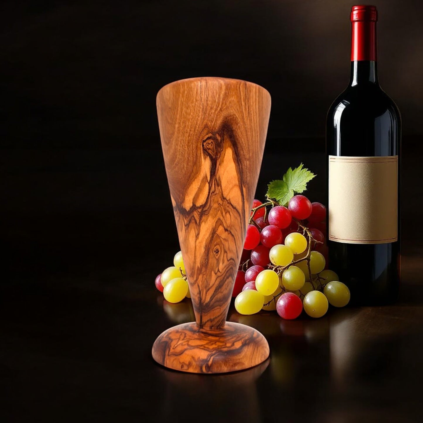 Olive Wood Wooden Cone Shaped Cup