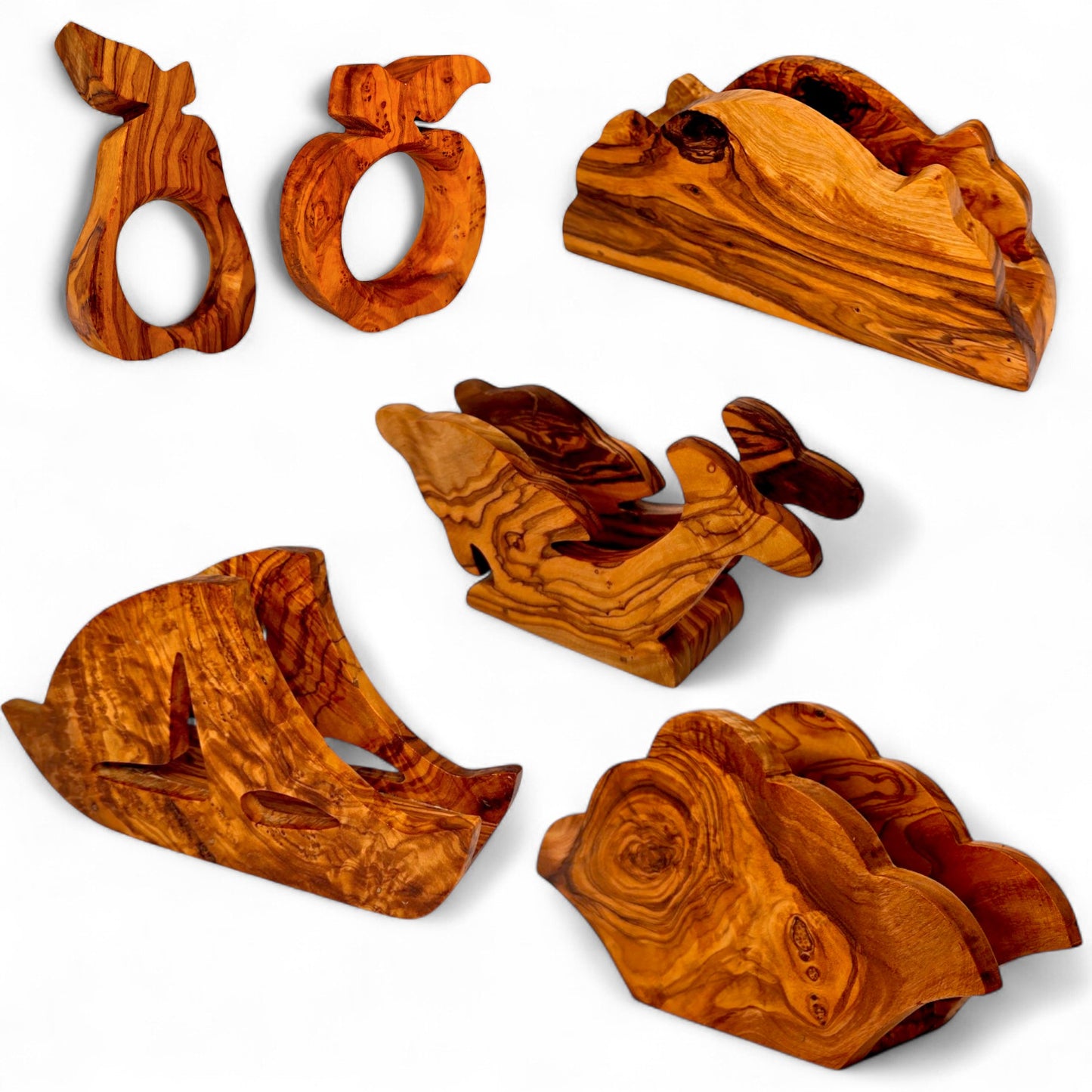 Olive Wood Classic Napkin Holder