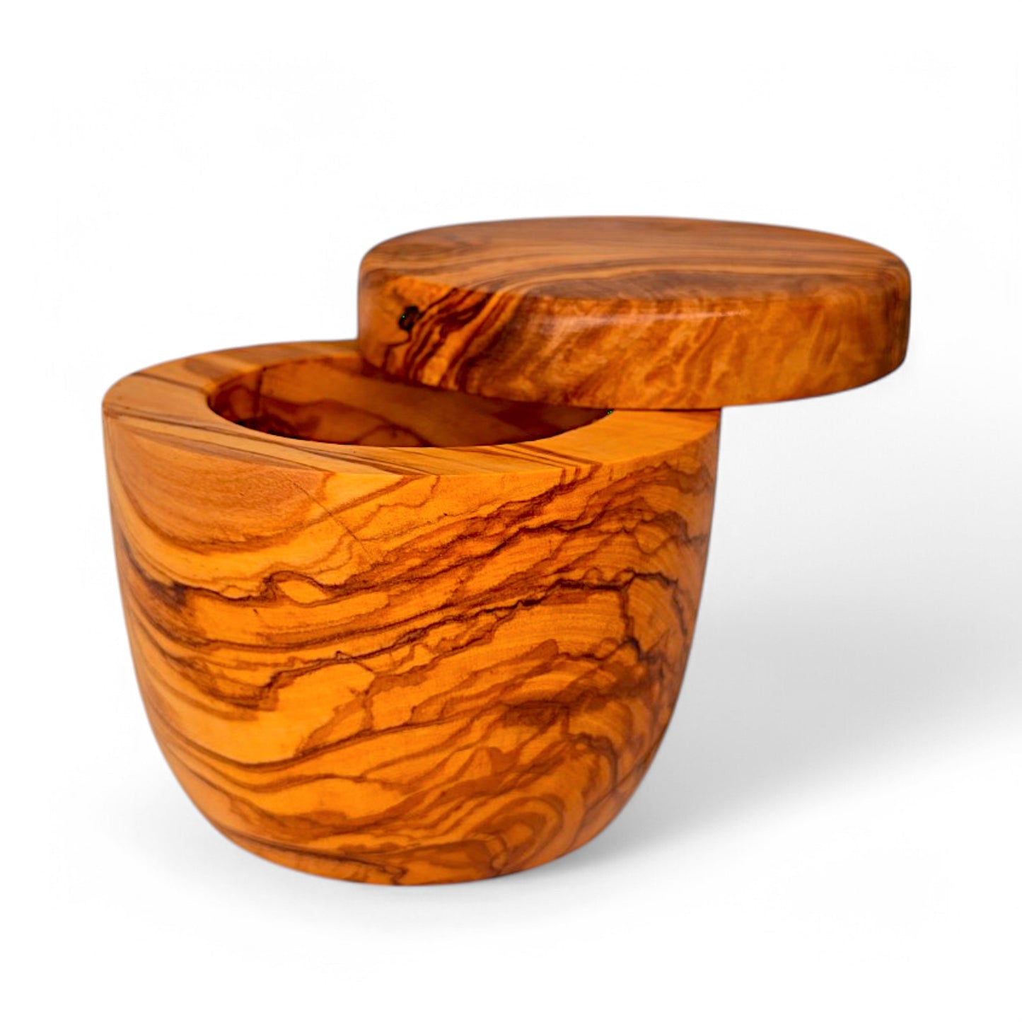 Olive Wood Salt Sugar Jar 10 cm