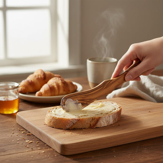 Olive Wood Wooden Butter Knife 17 cm
