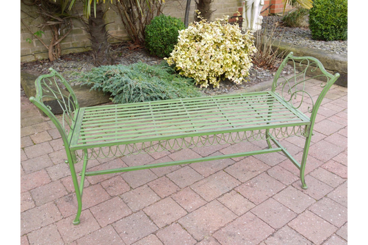 Antique Green Stool Bench