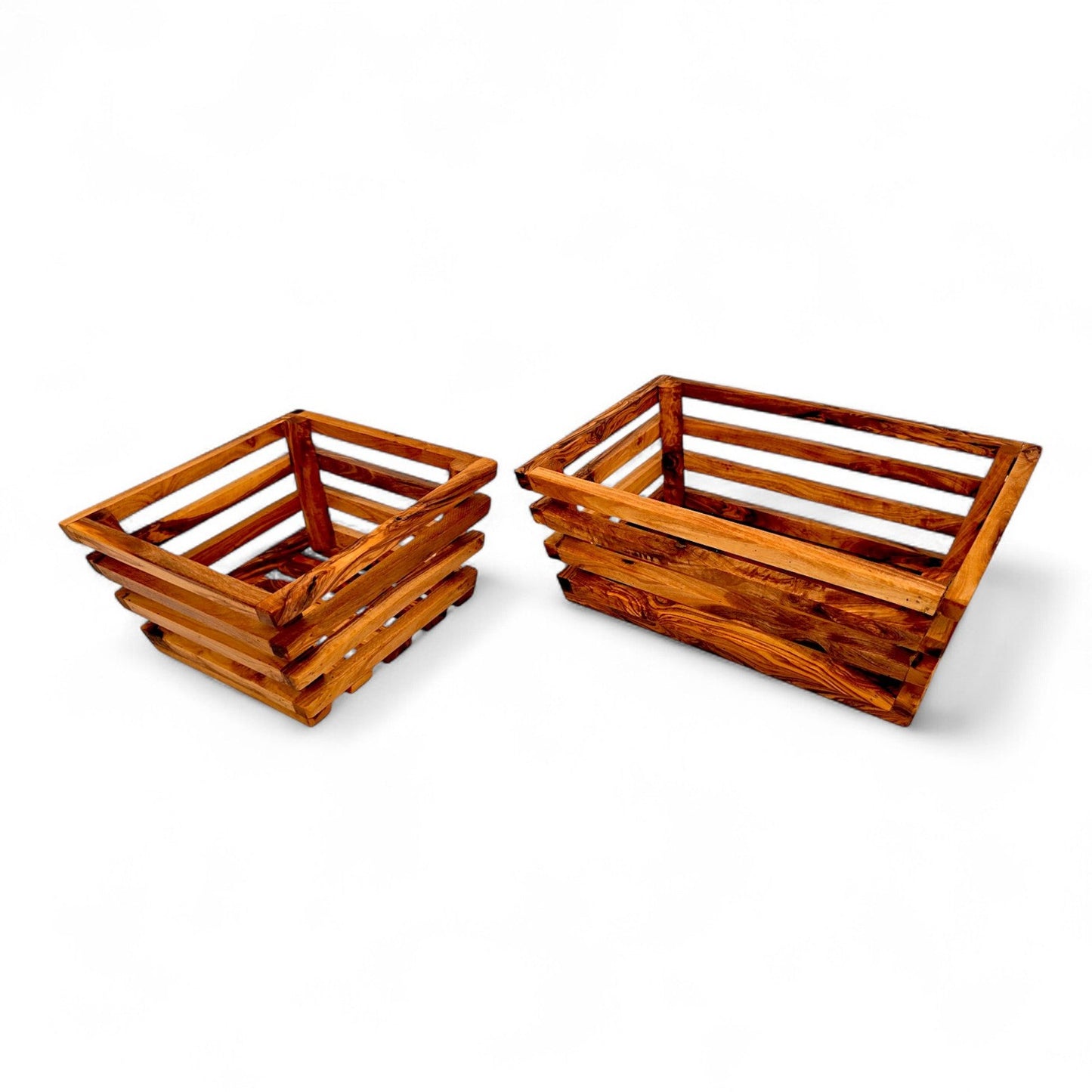 Olive wood Rectangular Shaped Bread Basket 28 cm