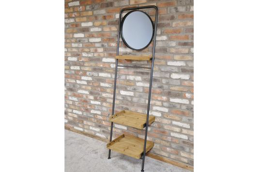 Industrial Shelves & Mirror