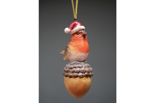Robin On Acorn Tree Decoration