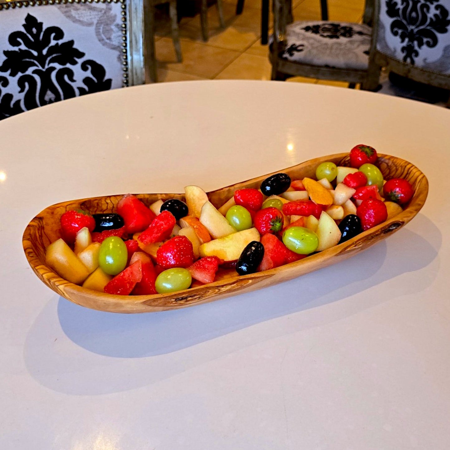 Olive Wood Large Boat Shaped Serving Dish, Sustainably Sourced, Eco-Friendly, handmade, gift