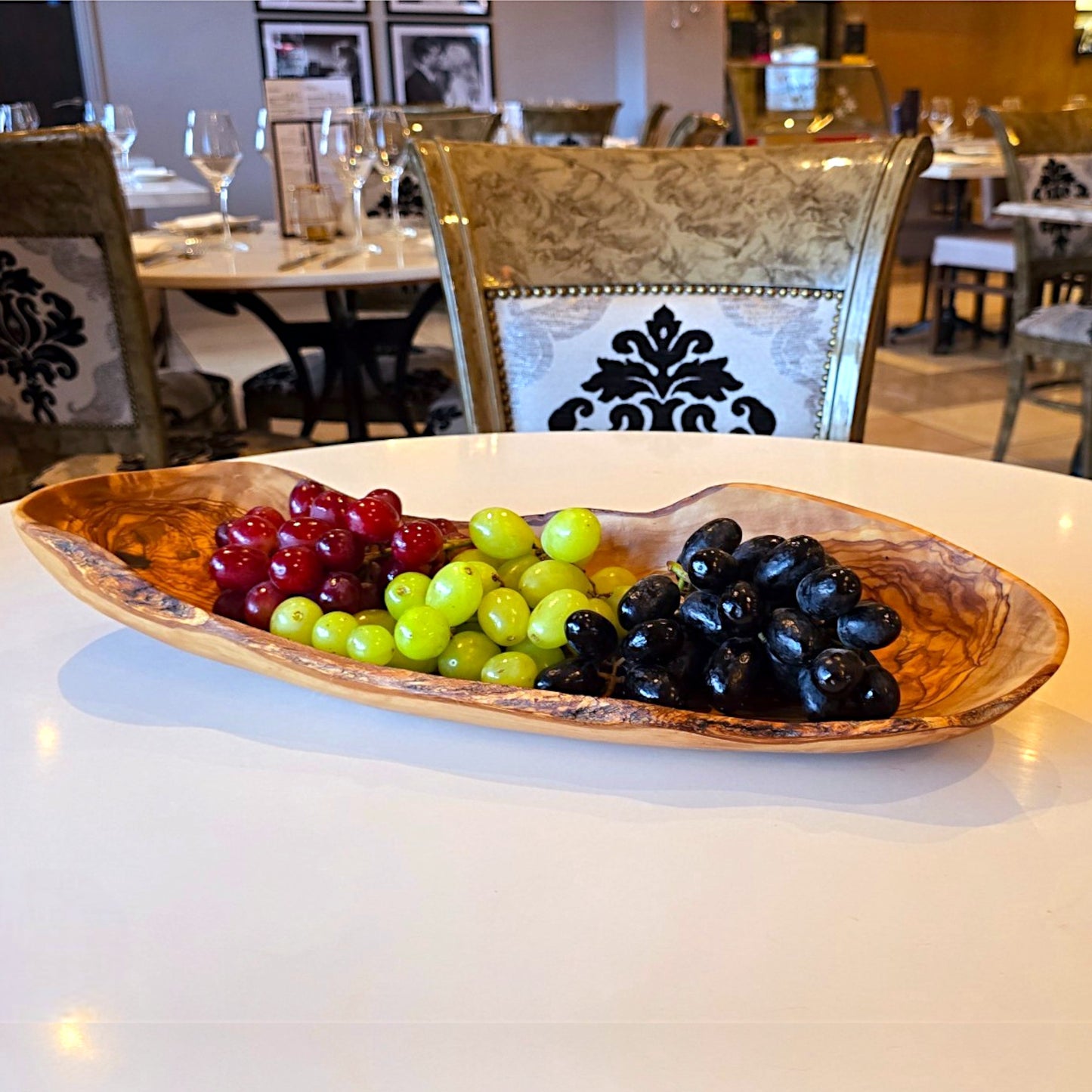 Olive Wood Large Boat Shaped Serving Dish, Sustainably Sourced, Eco-Friendly, handmade, gift