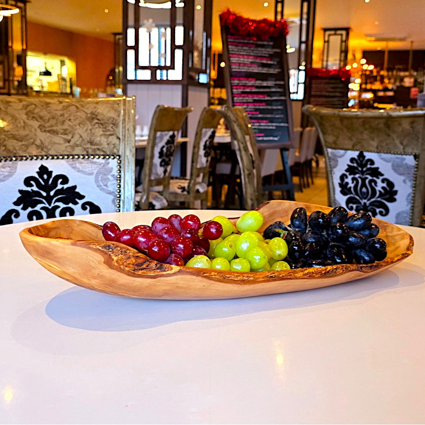 Olive Wood Large Boat Shaped Serving Dish, Sustainably Sourced, Eco-Friendly, handmade, gift