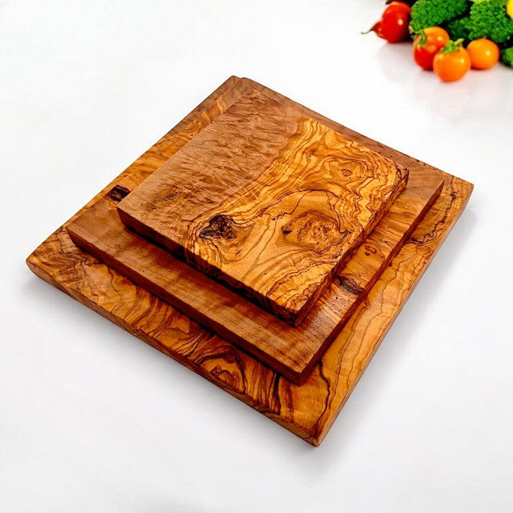 Square Olive Wood Chopping Board