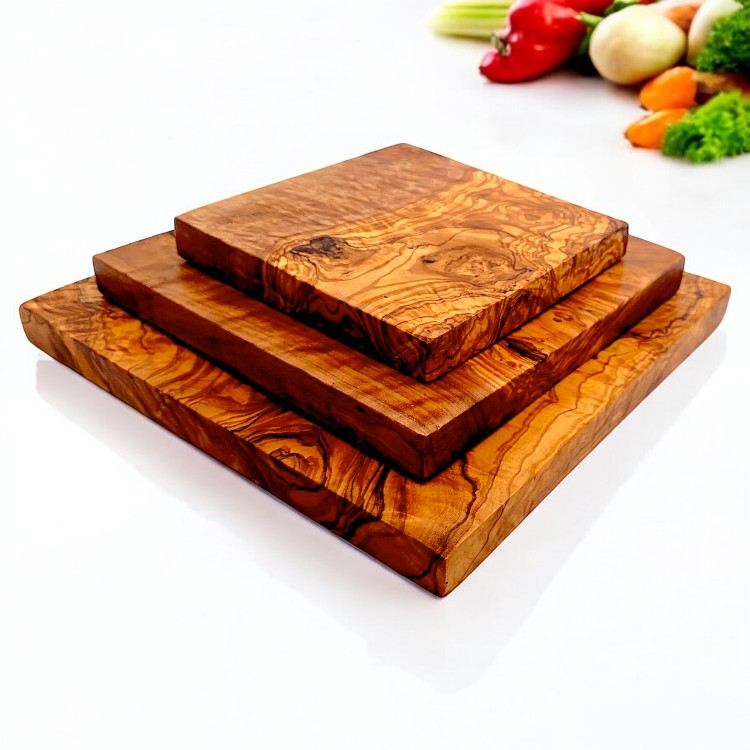 Square Olive Wood Chopping Board