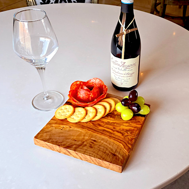 Square Olive Wood Chopping Board