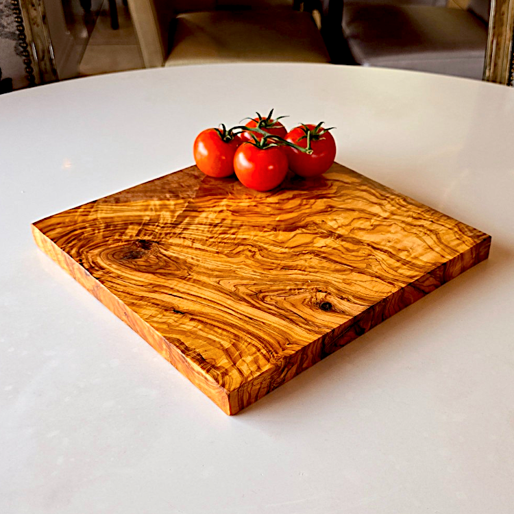 Square Olive Wood Chopping Board