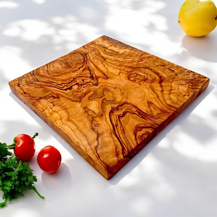 Square Olive Wood Chopping Board
