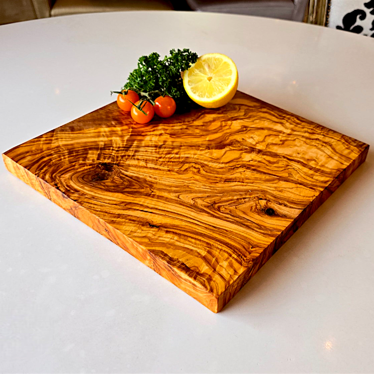 Square Olive Wood Chopping Board