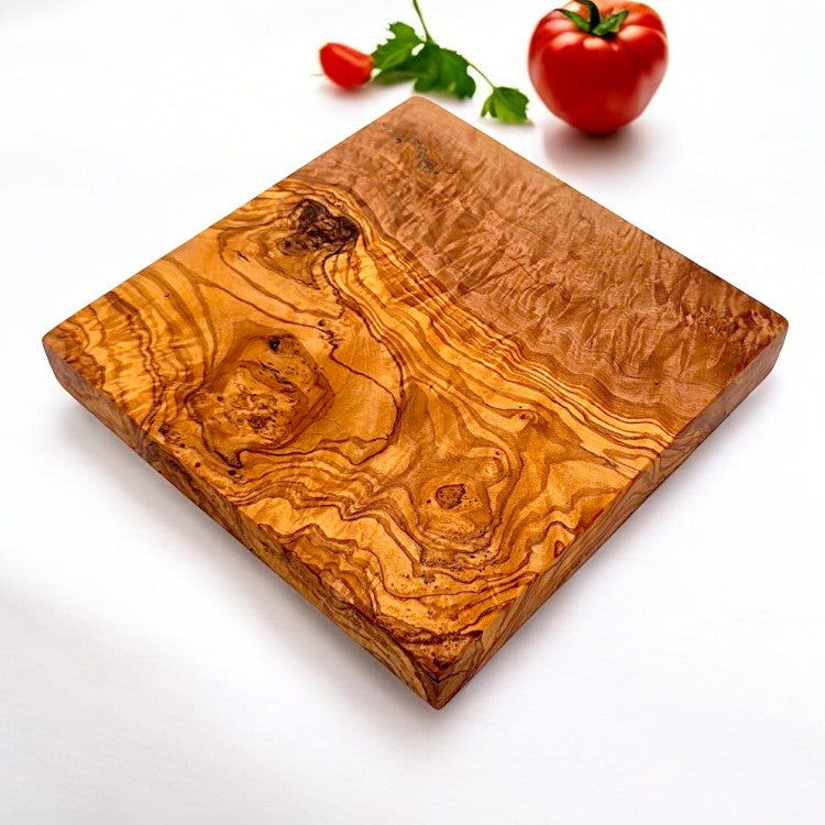 Square Olive Wood Chopping Board