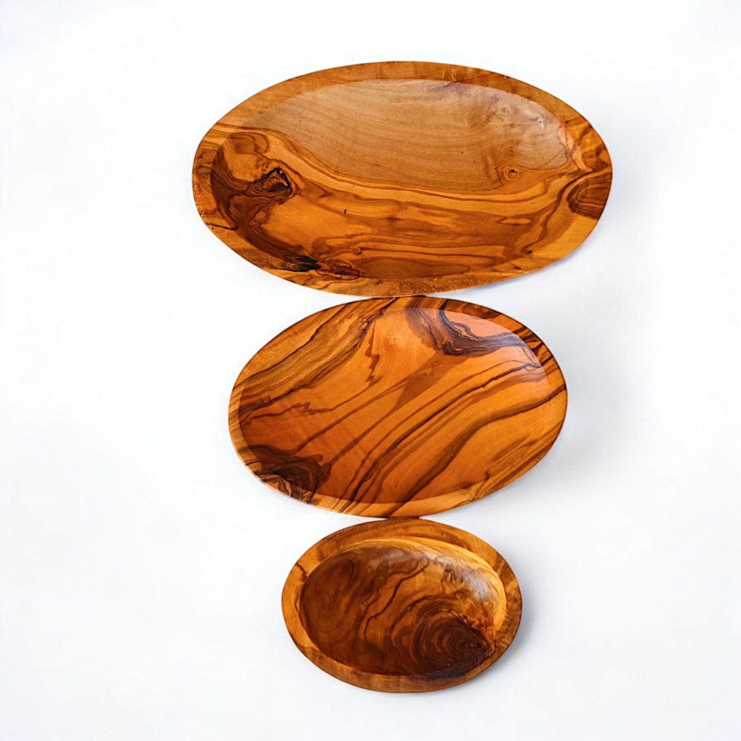 Olive Wood Small Oval Dish 10-13-16 cm