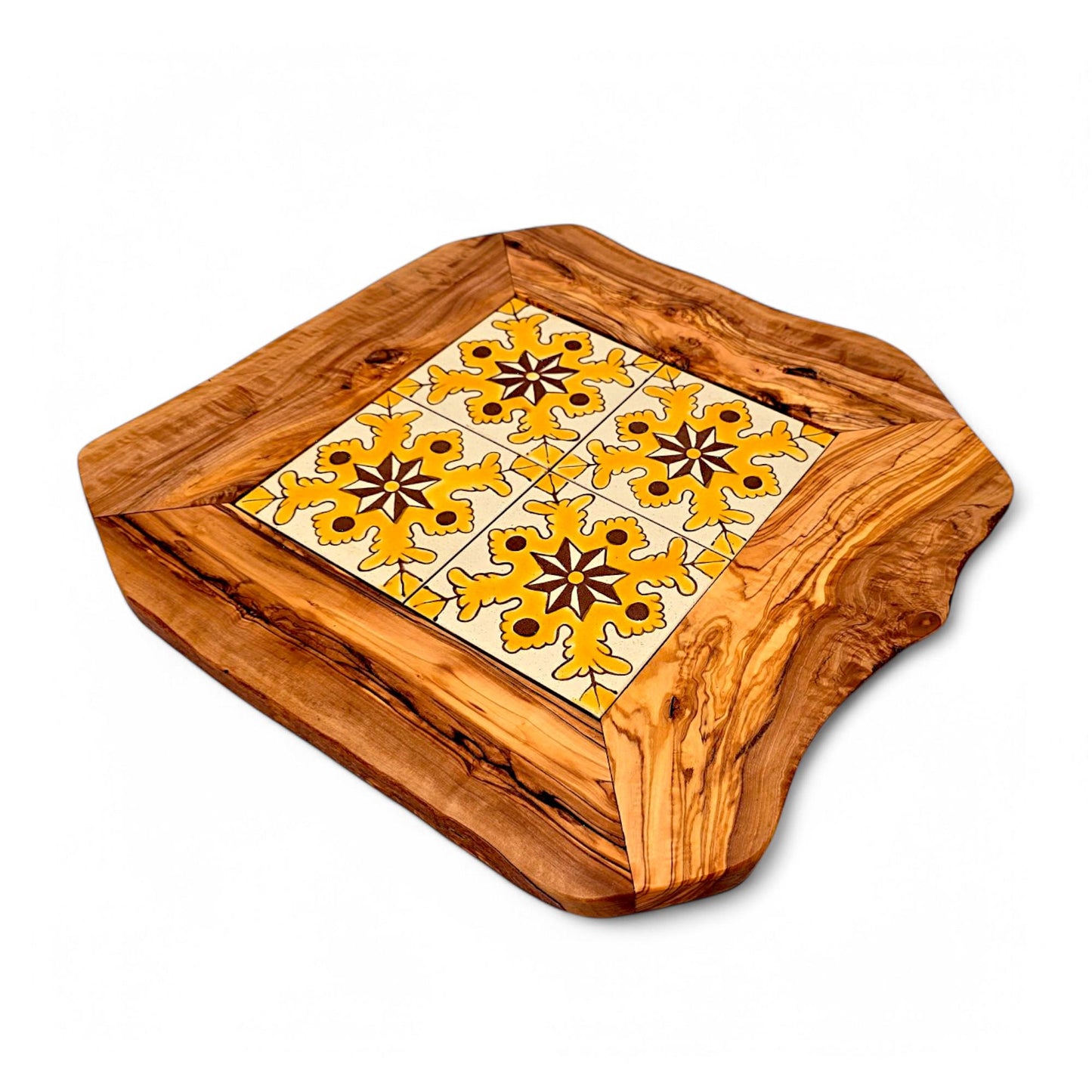 Rustic Olive Wood Ceramic Tray, serving tray, natural, handmade, gift
