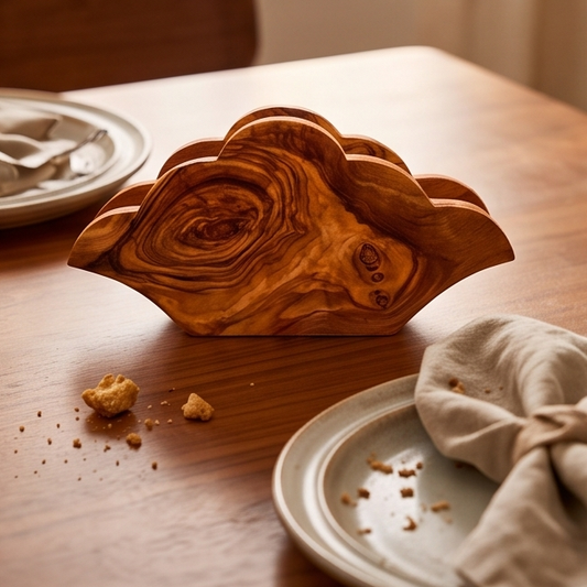 Handcrafted Olive Wood Napkin & Paper Holders | 5 Distinctive Styles