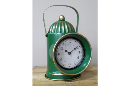 Green Railway Lamp Clock