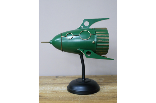 Green Spaceship Clock