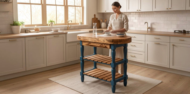 Butcher Block Table & Carts