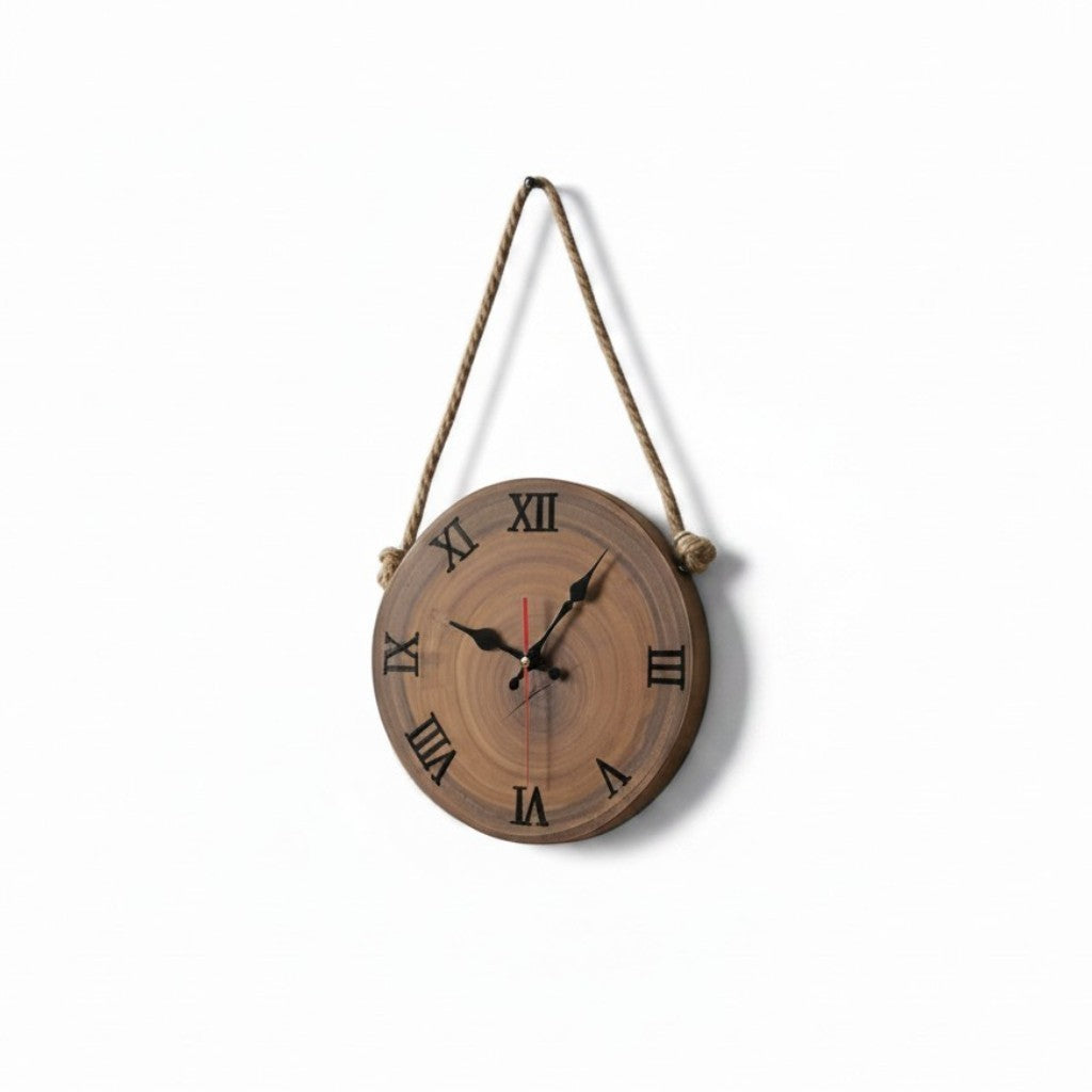 Wall Clock with Hanging Rope | Luxury Rustic Home Decor
