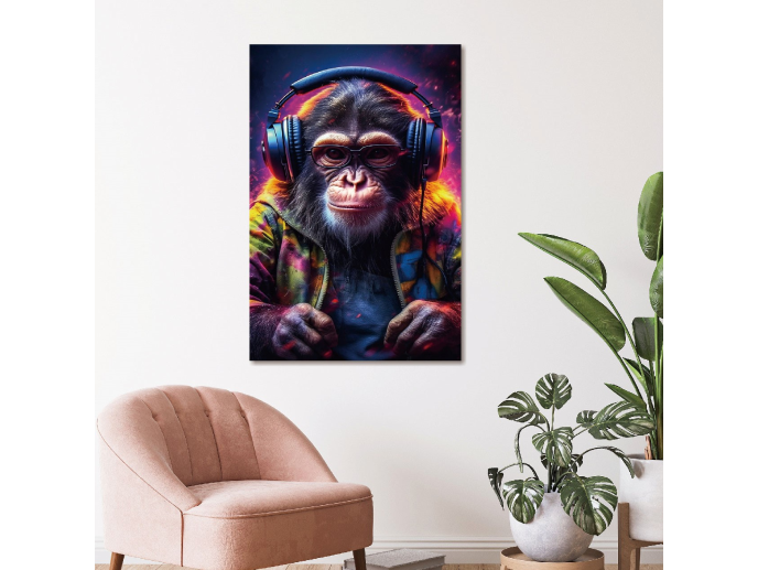 DJ Monkey Wall Art