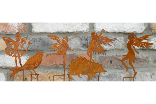 Set Of 6 Rusty Mini Stakes
