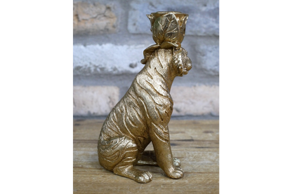Sitting Tiger Candle Holder