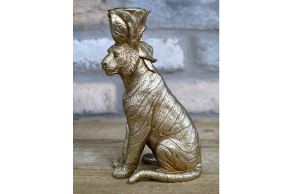 Sitting Tiger Candle Holder