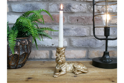 Laying Tiger Candle Holder
