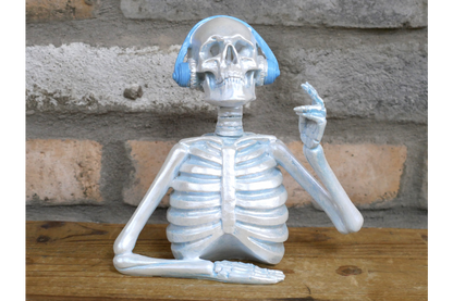 Skeleton With Headphones - (Blue)