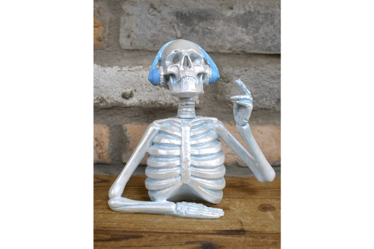 Skeleton With Headphones - (Blue)