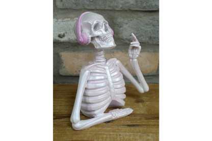 Skeleton With Headphones (Pink)