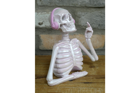 Skeleton With Headphones (Pink)