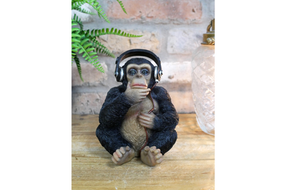 Monkey With Headphones