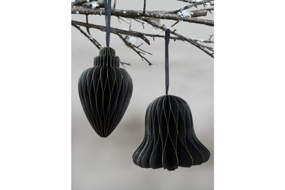 Set Of 4 Decorations (15cm) - Black