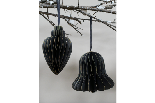 Set Of 4 Decorations (15cm) - Black