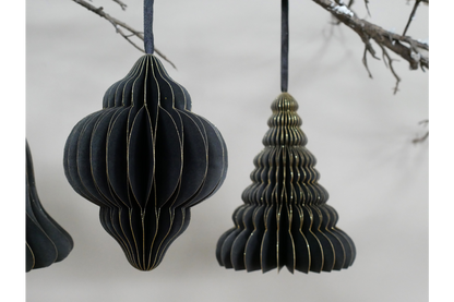 Set Of 4 Decorations (15cm) - Black