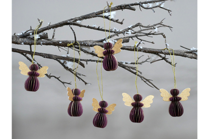 Set Of 6 Angels - Purple