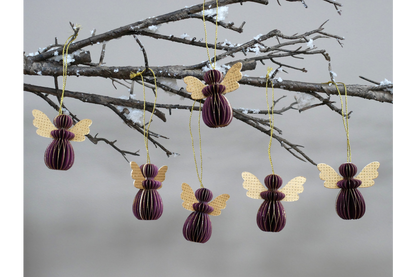 Set Of 6 Angels - Purple