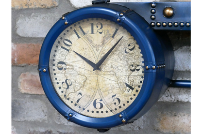 Shelf With Clock & Hooks