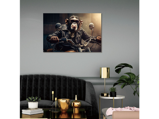 Motorbike Monkey Wall Art