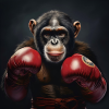 Boxing Monkey Wall Art