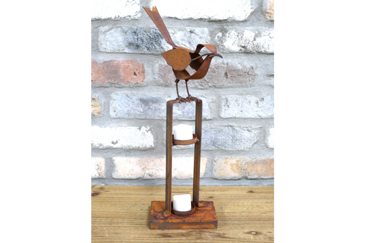 Rusty Bird Tealight Holder