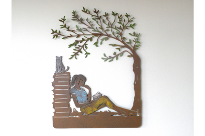 Girl Reading Wall Decoration